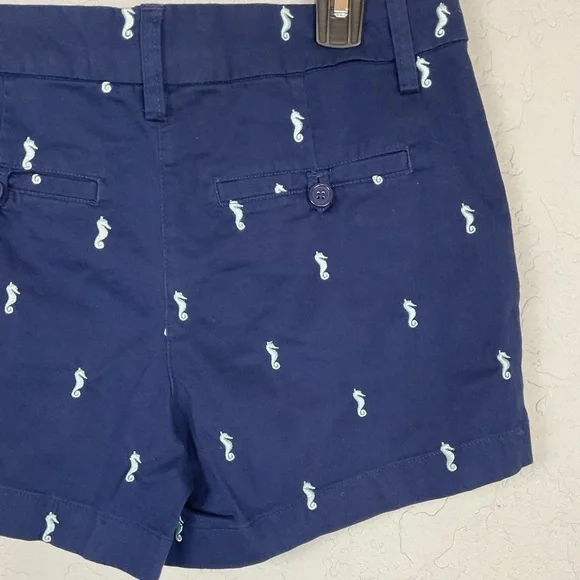 Women’s Cambridge Navy Blue Seahorse Design Shorts Size 6 - Picture 5 of 7